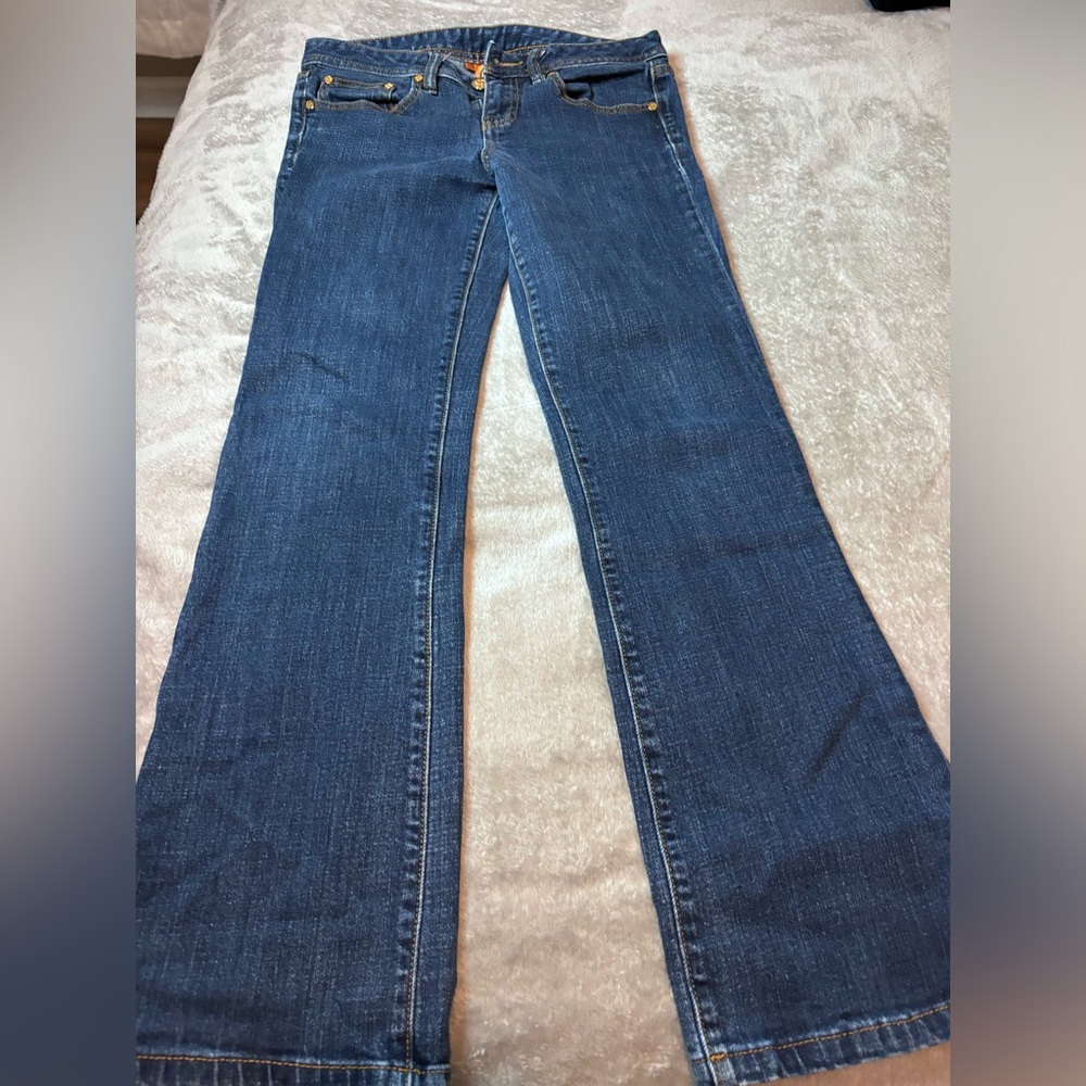 Tory Burch side 27 low rise bootcut jeans (bin11)